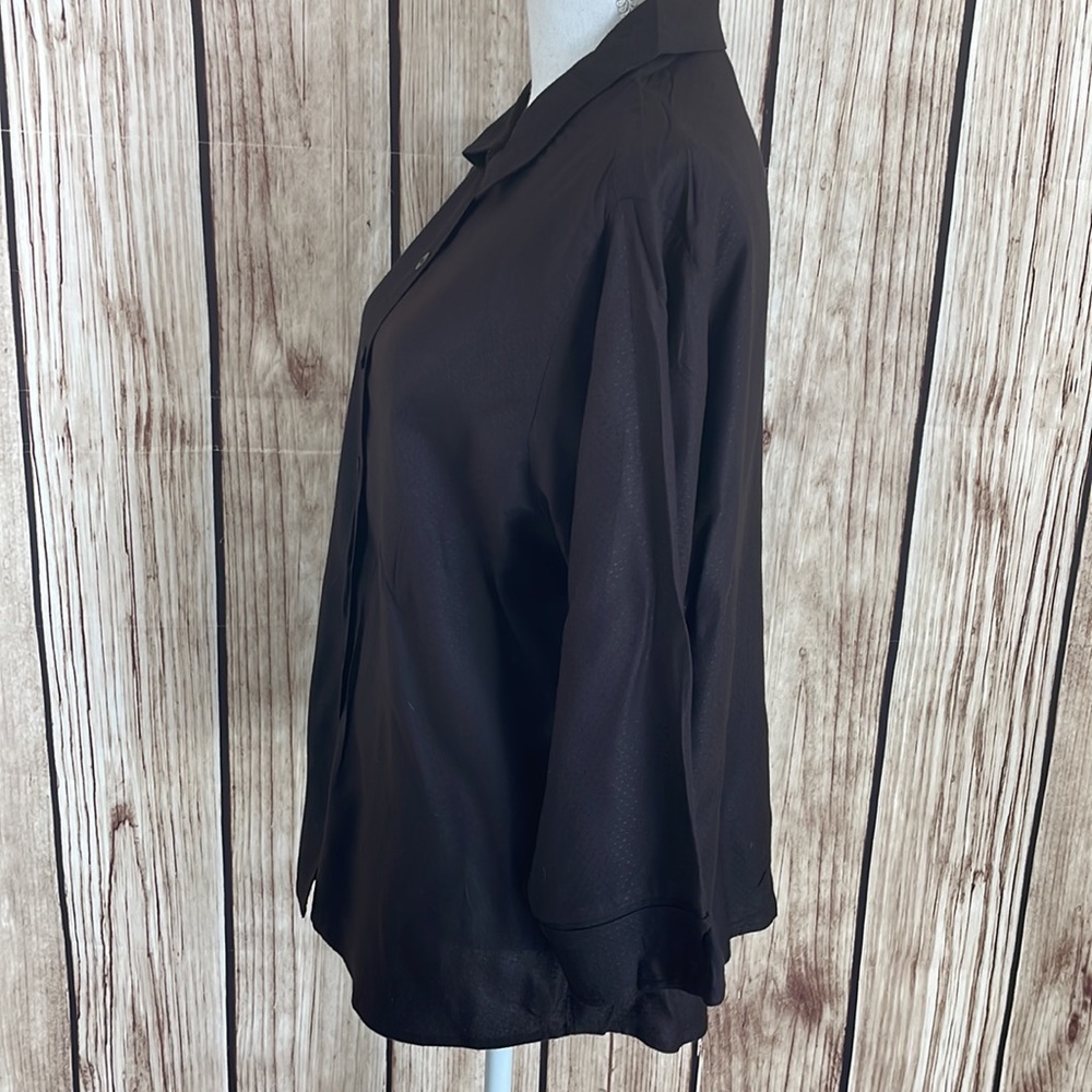 April Cornell Black Loose-fit Button Down Small - Picture 4 of 9
